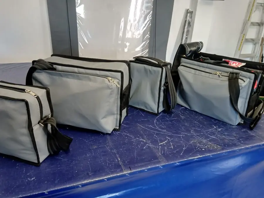 Set of custom canvas covers ready for delivery